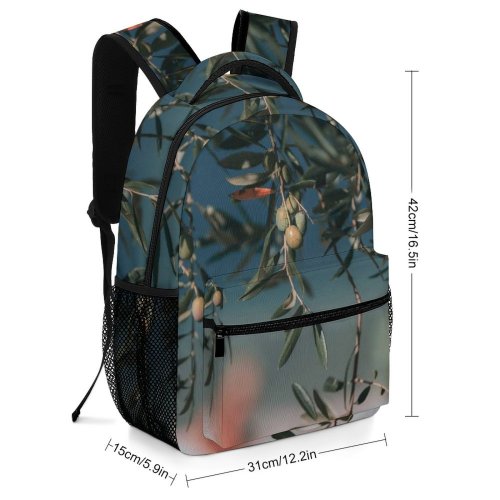 yanfind Children's Backpack Freshness Focus Tree Daylight Daytime Growth Scenic Fruits Leaves Healthy Natural Preschool Nursery Travel Bag
