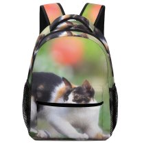 yanfind Children's Backpack Outdoors Cat Eyes  Pet Fur Whiskers Preschool Nursery Travel Bag