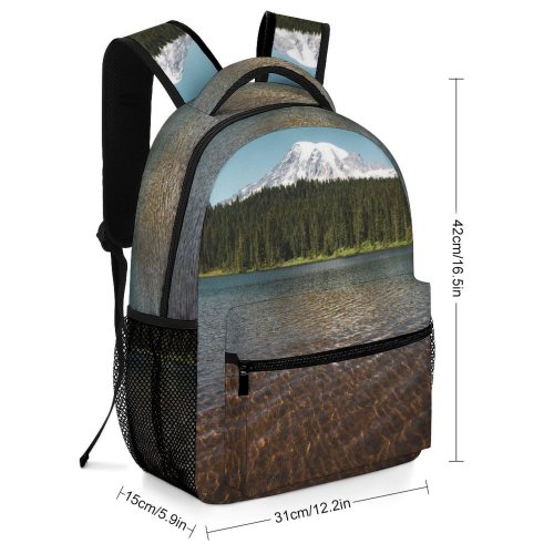 yanfind Children's Backpack Abies National Plant Rainier Pictures Outdoors Grey Snow Tree Mt Fir Preschool Nursery Travel Bag