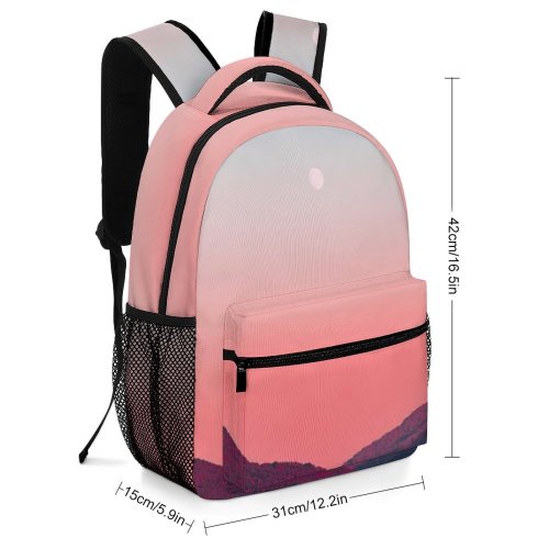 yanfind Children's Backpack Gradation Scenery Sunset Autumn Landscape Evening Mountains Travel Beach Waters Outdoors Preschool Nursery Travel Bag