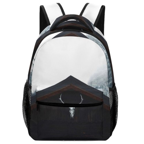 yanfind Children's Backpack Light Landscape Architecture Travel Roof Fall Bungalow Tree Hut Sight Peace Preschool Nursery Travel Bag