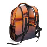 yanfind Children's Backpack Golden H Afterglow Sunset Evening Light Beach Scenic Hour Sundown O Preschool Nursery Travel Bag
