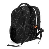 yanfind Children's Backpack Art Design Grayscale Triangles Shapes Patterns Digital Preschool Nursery Travel Bag