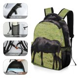 yanfind Children's Backpack Cattle Cow Field Grassland Outdoors Countryside Farm Rural Meadow Pasture Ranch Grazing Preschool Nursery Travel Bag