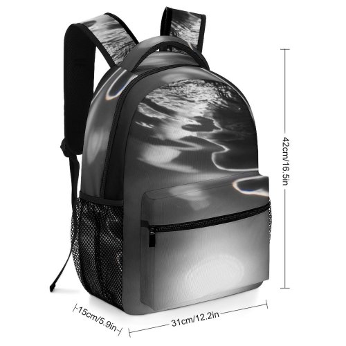 yanfind Children's Backpack  Art Motion Dark Abstract Light Illuminated Night Defocused Ripple Luminescence Insubstantial Preschool Nursery Travel Bag