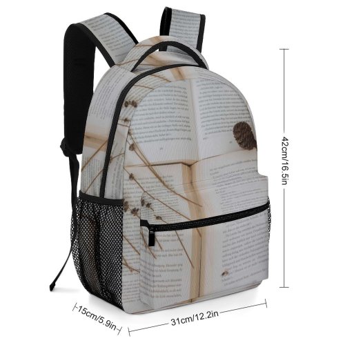 yanfind Children's Backpack Flora Wood Vibrant Website Beautiful Delicate Books Dried Flowers Wooden Pinecones Album Preschool Nursery Travel Bag