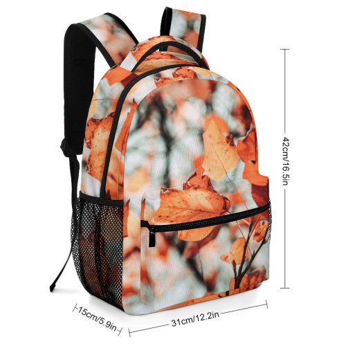 yanfind Children's Backpack Flora Autumn Foliage Focus Field Leaves Shallow Season Fall Branches Depth Preschool Nursery Travel Bag
