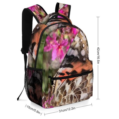 yanfind Children's Backpack Butterfly Insect Invertebrate Monarch Plant  Flower Purple Preschool Nursery Travel Bag