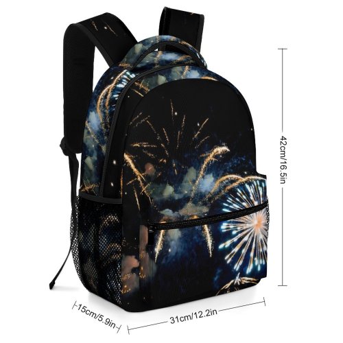 yanfind Children's Backpack Festive Festival Dark Independence Fireworks Light Explosion Fourth Display Flash Th Preschool Nursery Travel Bag