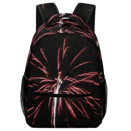 yanfind Children's Backpack Fireworks Rocket Newyear Light Flair Darkness Midnight Event Year's Eve Night Preschool Nursery Travel Bag