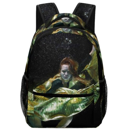 yanfind Children's Backpack Dress Girl Vogue Beautiful Dark Posing Performance Dancer Underwater Emotion Aquarium Preschool Nursery Travel Bag