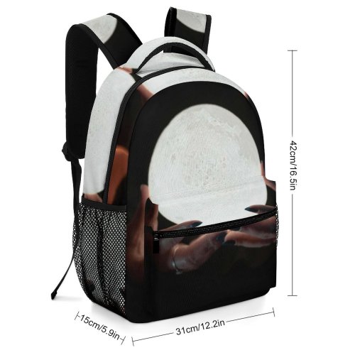 yanfind Children's Backpack Focus Dark Ball Lights Hands Crystal Light Glass Round Psychic Shaped Preschool Nursery Travel Bag