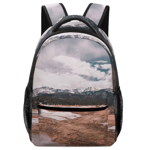 yanfind Children's Backpack Abies Scenery Range Tree  Plant Fir Free Ground Basin Preschool Nursery Travel Bag