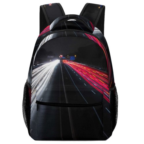 yanfind Children's Backpack Expressway Street City Dark Time Movement Hurry Lamp Lights Lapse Fast Preschool Nursery Travel Bag