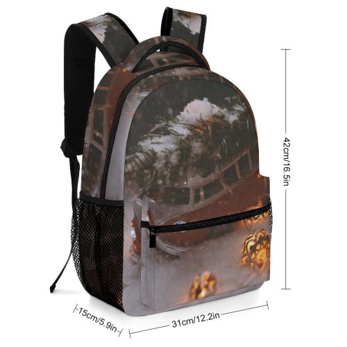 yanfind Children's Backpack  Winter Dark Lights Toy Icee Balls Wood Travel Miniature Light Snow Preschool Nursery Travel Bag