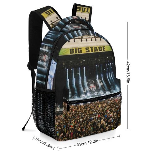 yanfind Children's Backpack Band Crowd Concert Musicians Stage Audience Performance Lights Spotlights Fans Stadium Performers Preschool Nursery Travel Bag