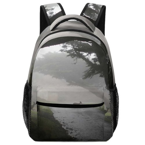 yanfind Children's Backpack  Deer Tree Mist Winter Outdoors Dawn Reindeer Fall Wood Snow Antler Preschool Nursery Travel Bag