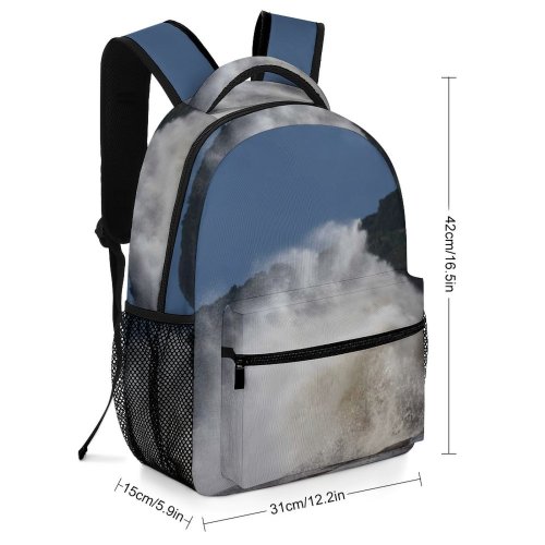 yanfind Children's Backpack Eruption Domain Pictures Sea Outdoors Grey Volcano Public Geyser  Images Preschool Nursery Travel Bag