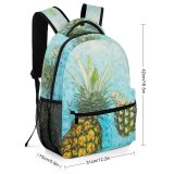 yanfind Children's Backpack Freshness Flatlay H Underwater Tiles Pineapples Leisure Summertime Light Mexico Turquoise Preschool Nursery Travel Bag