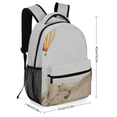 yanfind Children's Backpack Balloon Sand Dry  Adventure Aircraft Desert Daylight Landscape Travel Field Leisure Preschool Nursery Travel Bag