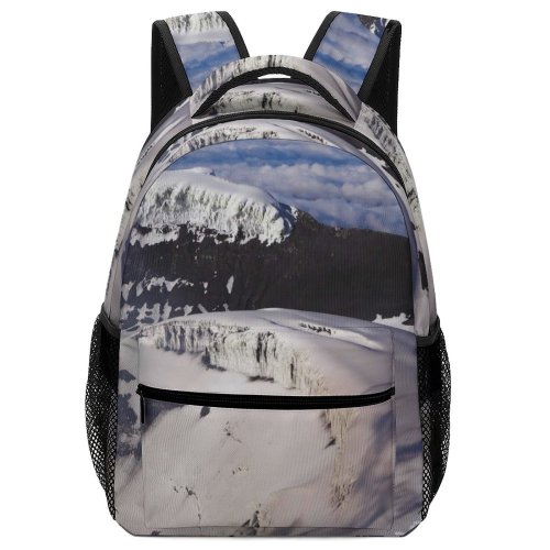 yanfind Children's Backpack Landscape Creative Cotopaxi Pictures Ecuador Cloud Outdoors Ridge Grey Snow Preschool Nursery Travel Bag
