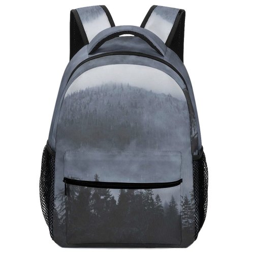 yanfind Children's Backpack Grey Sinaia Romania Fog Mist Pele Castle Outdoors Forest Landscape Layers Mounatin Preschool Nursery Travel Bag