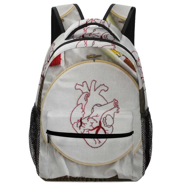 yanfind Children's Backpack Embroidery Cotton Handmade Sewing Knitting Design Threads Hobby Textiles Rainbow Preschool Nursery Travel Bag