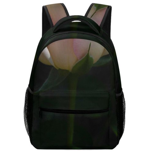 yanfind Children's Backpack  Flower Plant Rose Love Petals Valentine Romance Bloom Floral Grey Preschool Nursery Travel Bag