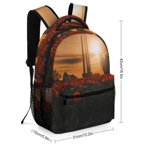 yanfind Children's Backpack Flower  Tulip Belarus Flora Plant Poppy Viciebsk Garden Sky Spring Flowers Preschool Nursery Travel Bag