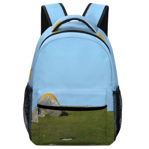 yanfind Children's Backpack Grassland Outdoors Field Countryside Meadow Rural Farm Grass Plant Pasture Ranch Plateau Preschool Nursery Travel Bag