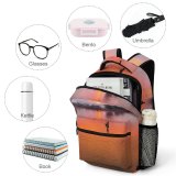 yanfind Children's Backpack Afterglow Scenery Sunset Ripples Peaceful Sunrise Tranquil Outdoors Scenic Idyllic Fishing Lake Preschool Nursery Travel Bag