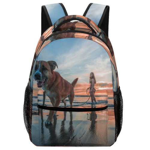 yanfind Children's Backpack Recreation Sea Outdoors Leisure Beach Shore Sunset Seashore Travel Vacation  Sand Preschool Nursery Travel Bag