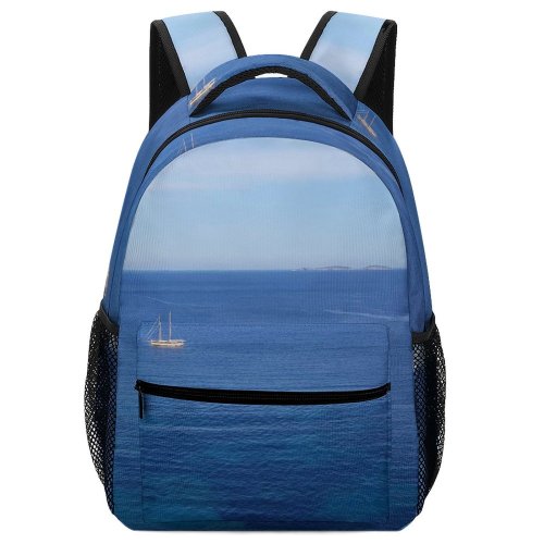 yanfind Children's Backpack Boat Transportation Vehicle Sailboat Poros Greece Outdoors Ocean Sea Yacht Preschool Nursery Travel Bag
