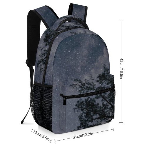 yanfind Children's Backpack Forest Space Galaxy Astronomy Scenic Starry Constellation Shot Sky Silhouette Universe Preschool Nursery Travel Bag