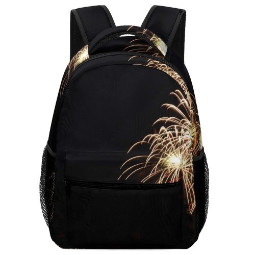 yanfind Children's Backpack Fireworks Firecrackers Flares Pyrotechnics Lighting Effects Sosnowiec Days Night Midnight Darkness Diwali Preschool Nursery Travel Bag