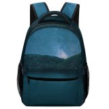 yanfind Children's Backpack Dark Scenery Landscape Evening Space Island Outdoors Scenic Horizon Starry Lake Preschool Nursery Travel Bag