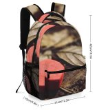 yanfind Children's Backpack  Focus Rustic Keychain Outdoors Ground Dry Heart Still Leaves Preschool Nursery Travel Bag