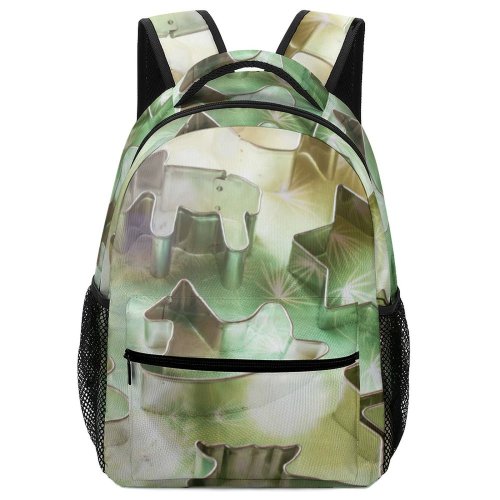 yanfind Children's Backpack Form Design Artistic Abstract Shapes Ornament Art Silver Christmas Preschool Nursery Travel Bag