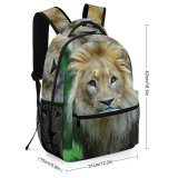 yanfind Children's Backpack  Focus Mane Staring Wild Depth Danger Field  Wildlife Fur Outdoors Preschool Nursery Travel Bag