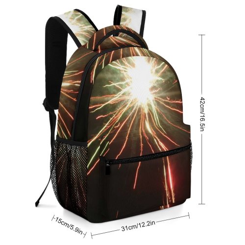 yanfind Children's Backpack Fireworks Chinese Year Diwali Midnight Light Event Year's Eve Fte Festival Preschool Nursery Travel Bag