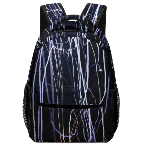 yanfind Children's Backpack Firework Lines Abstract Digital Light Darkness Tree Night Electricity Preschool Nursery Travel Bag