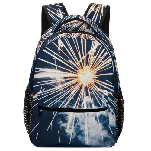 yanfind Children's Backpack Festival Dark Illuminated Lights Fireworks Evening Explosion Flash Eve Year Year's Preschool Nursery Travel Bag