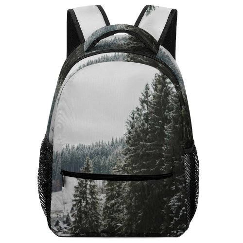 yanfind Children's Backpack Building Abies Pine Carpathians Plant Forest Spruce Brownhouses Pictures Outdoors Grey Preschool Nursery Travel Bag