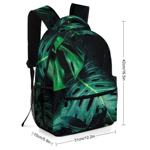 yanfind Children's Backpack Beautiful Plant Story Colorful Instagram Growth Deliciosa Leaves Texture Monstera Preschool Nursery Travel Bag