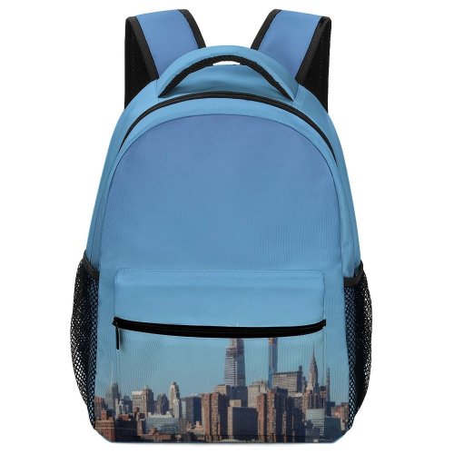 yanfind Children's Backpack Building City Town Urban High Rise Metropolis Architecture Spire Steeple  Downtown Preschool Nursery Travel Bag