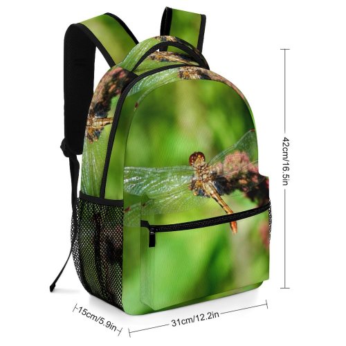 yanfind Children's Backpack Insect Fly Dragonflies Damseflies Invertebrate Macro Organism Pest Plant Leaf Preschool Nursery Travel Bag