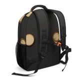 yanfind Children's Backpack Golden Dark Metal Design Recycle Beer Caps Round Art Bottle Gold Preschool Nursery Travel Bag