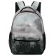 yanfind Children's Backpack Abies Pine Plant Forest Creative Spruce Pictures Cloud Outdoors Grey Tree Preschool Nursery Travel Bag