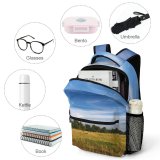 yanfind Children's Backpack Field Grassland Outdoors Countryside Brovars'kyi Rayon Savanna Landscape Land Rural Farm Meadow Preschool Nursery Travel Bag