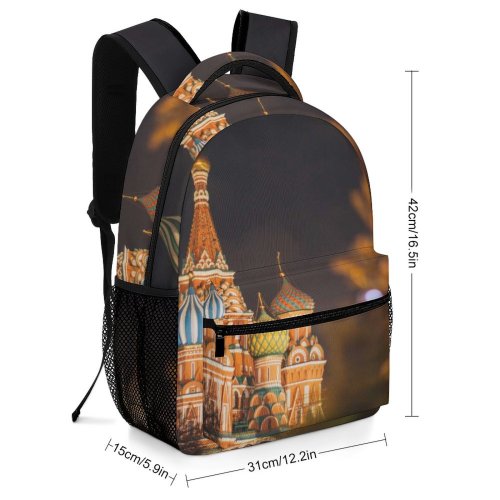 yanfind Children's Backpack Festive Festival Park Tree Tourism Capital City Religion Blessed Xmas Illuminate Preschool Nursery Travel Bag